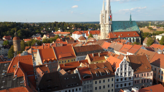 Blick vom Rathausturm auf Görlitz