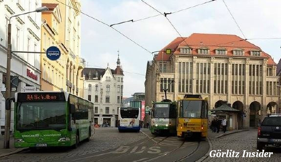 Demianiplatz Görlitz Bus Strassenbahn Haltestelle