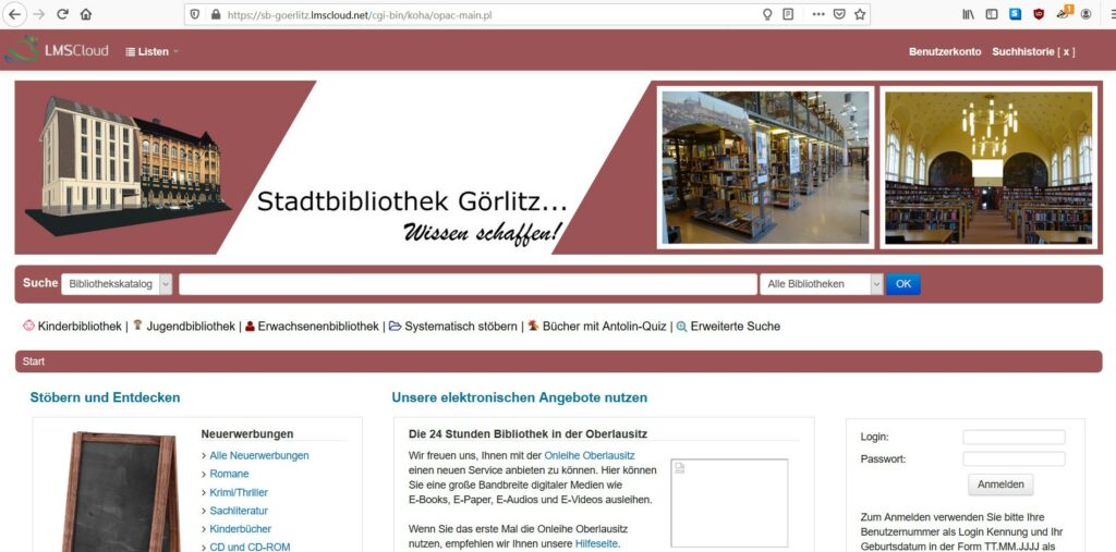 Stadtbibliothek Goerlitz Software