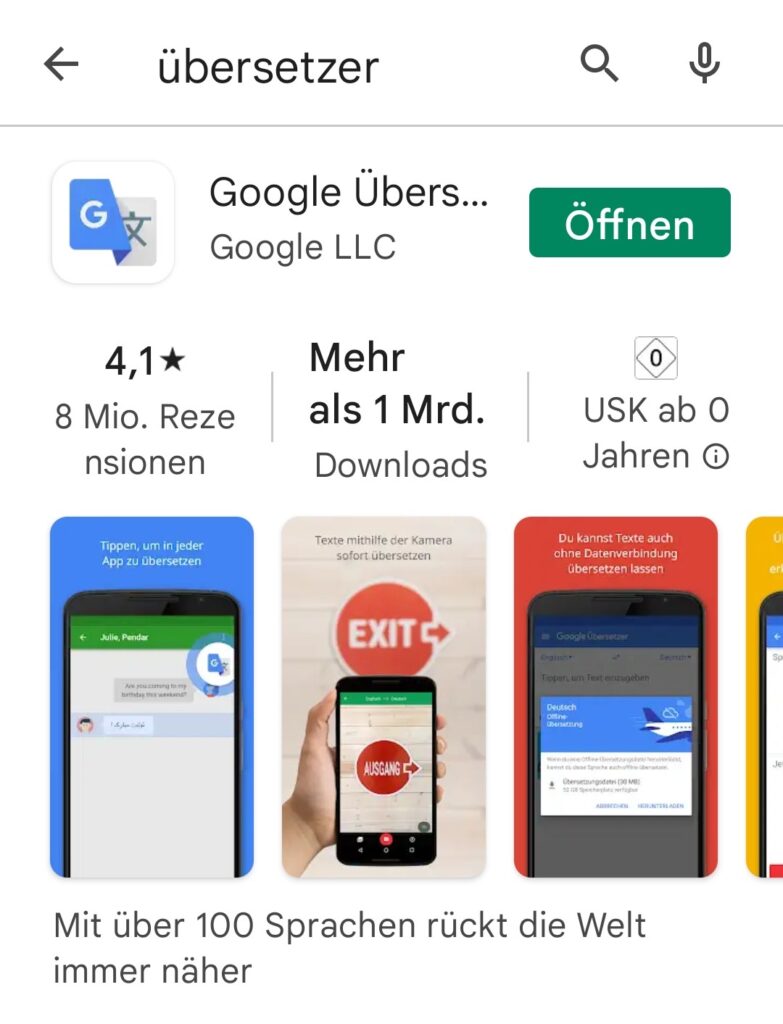 Uebersetzer-App-Handy