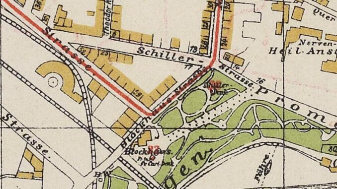 Karte 1897 Ringbahn Blockhausstraße Görlitz