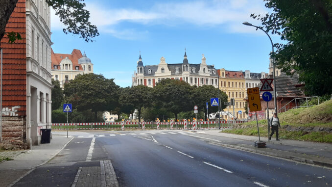 Luther Straße offen Baustelle Brautwiesenplatz